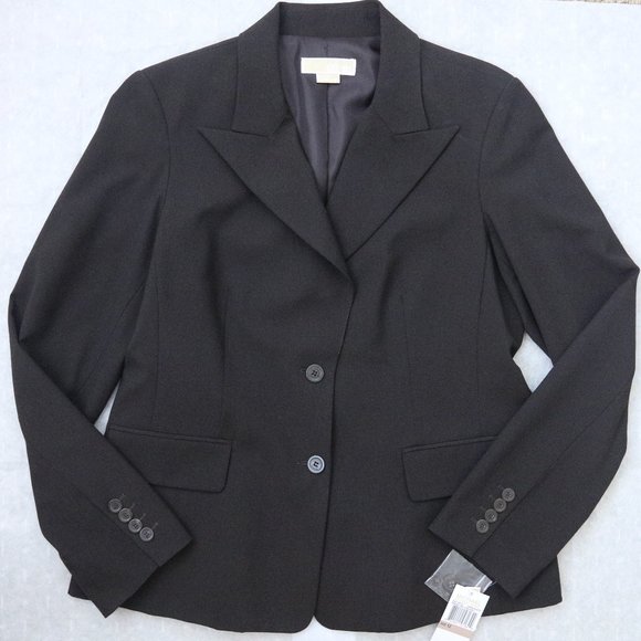 Michael Kors Suit Jacket Blazer Stretch Brown 12 Women`s New - Picture 1 of 3